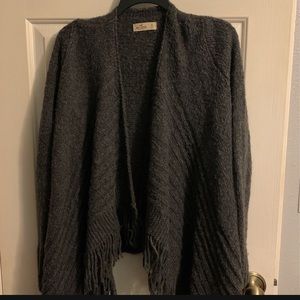 Grey Hollister Fuzzy Cardigan